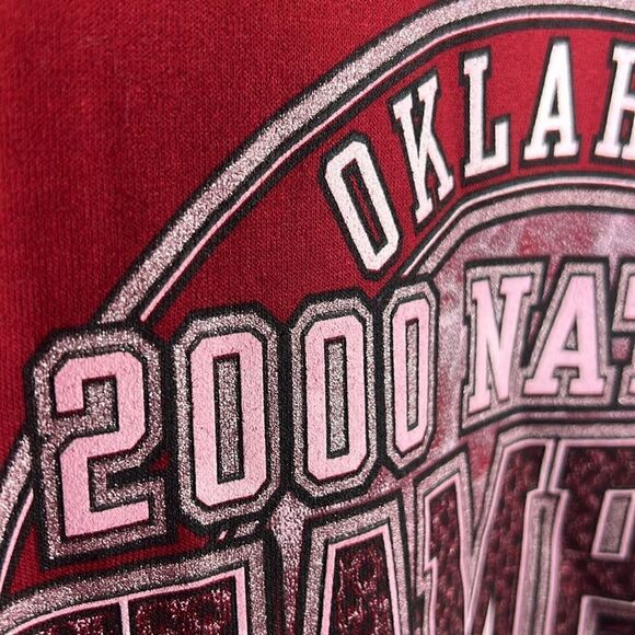 🔥🏈 Vintage “NWT” OKLAHOMA SOONERS 2000 National Champions Crewneck Sweatshirt - Picture 6 of 10